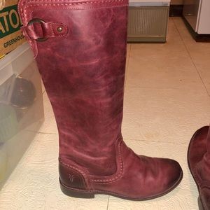 Women's Frye Dark Red boots size 7.5